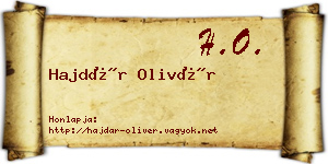 Hajdár Olivér névjegykártya